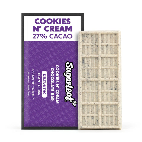 delta-8 thc chocolate bar cookies n' cream