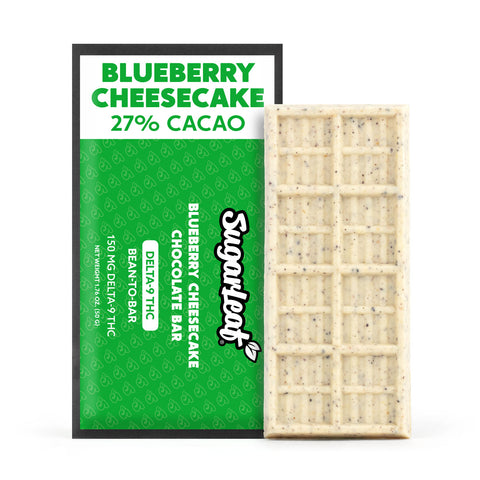 150 MG Delta-9 THC Chocolate Bar | Blueberry Cheesecake