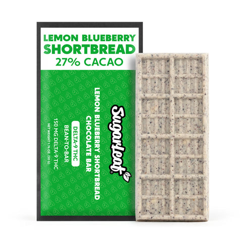 delta-9 thc chocolate bar lemon blueberry shortbread