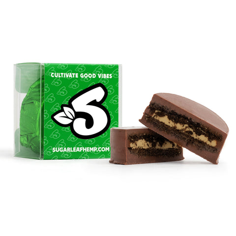 100 MG Delta-9 THC Chocolate Dipped Cookie | Peanut Butter