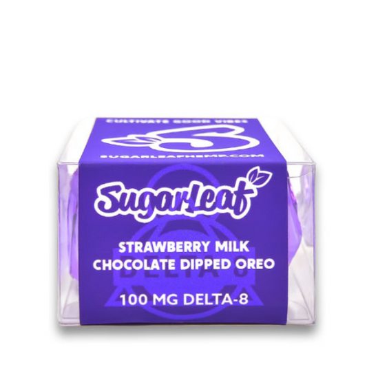 100mg Delta-8 Chocolate Dipped Oreo | Strawberry Milk
