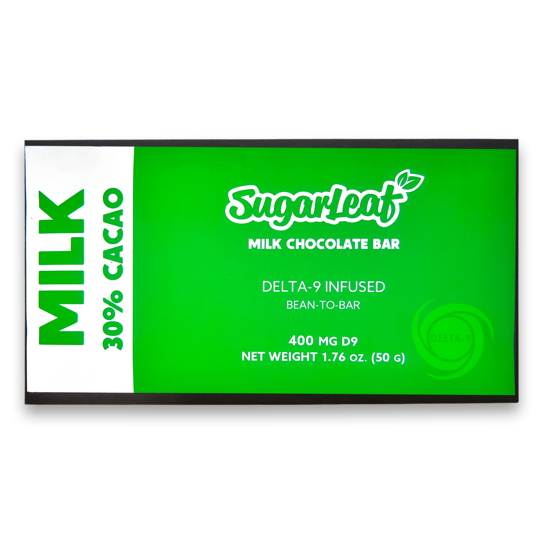 160mg Delta9 Chocolate Bar Milk SugarLeaf