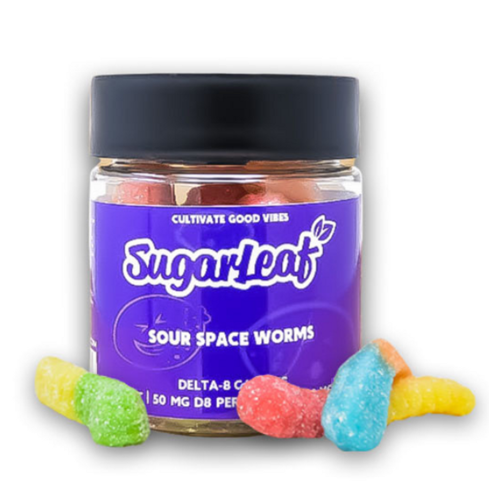 750mg Delta-8 Gummies | 15 ct | Sour Space Worms