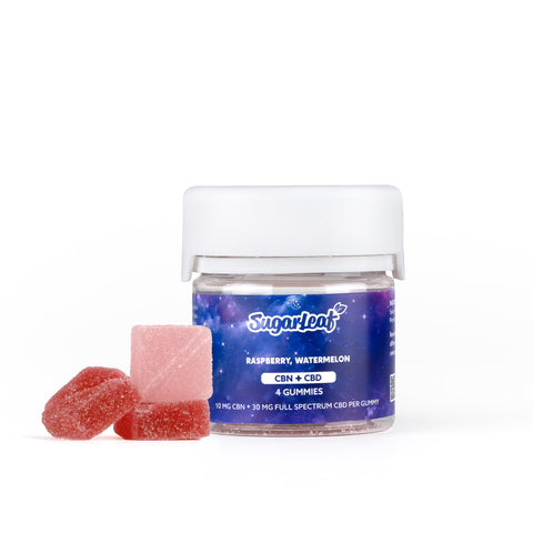 cbn cbd gummies 4 count raspberry watermelon