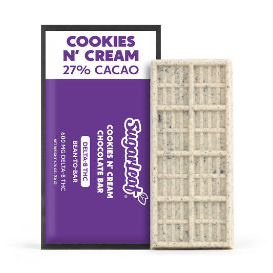 600mg Delta-8 Chocolate Bar | Cookies N' Cream