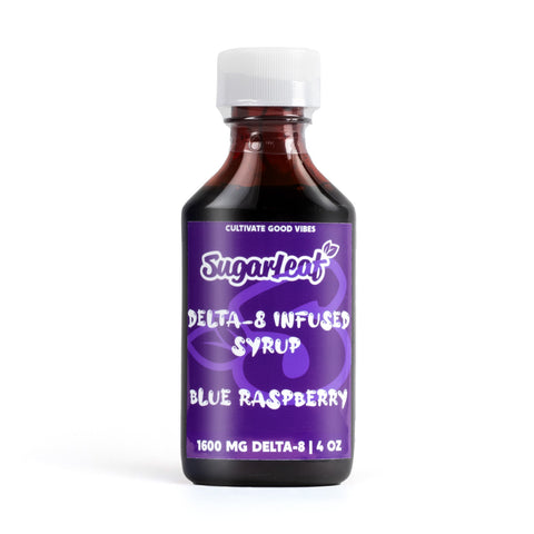 delta-8 infused syrup blue raspberry flavor