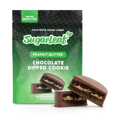 100 MG Delta-9 THC Chocolate Dipped Cookie | Peanut Butter