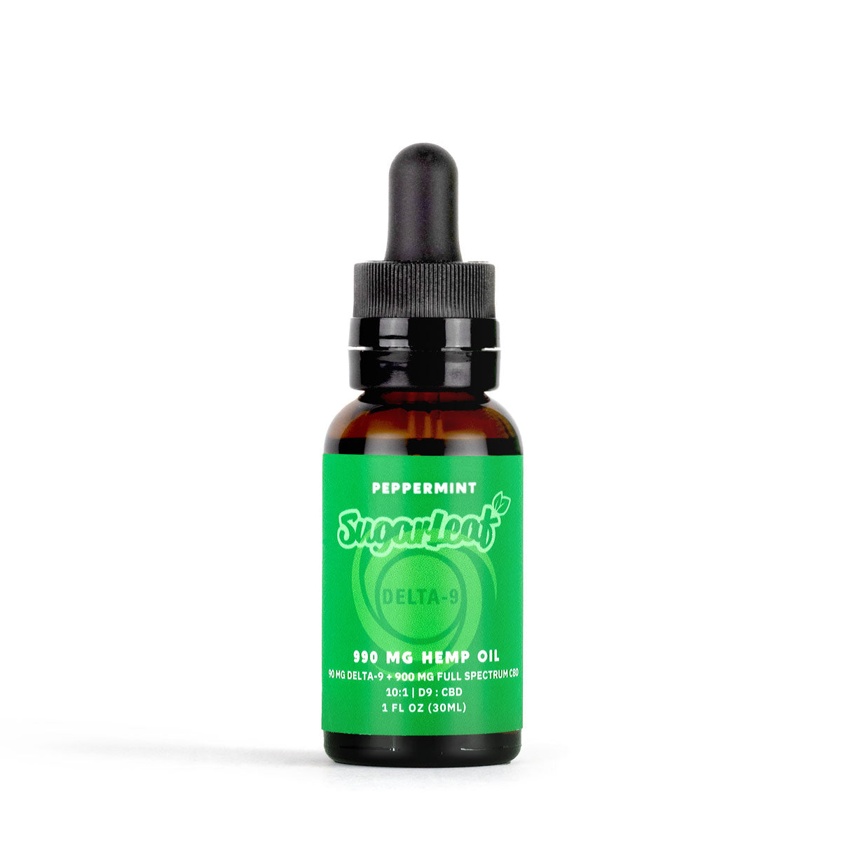 delta-9 thc cbd hemp oil tincture peppermint flavor 