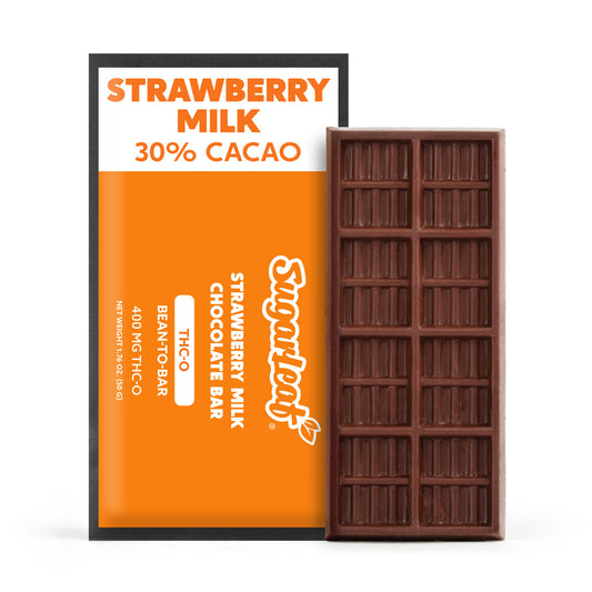 400mg THC-O Chocolate Bar | Strawberry Milk