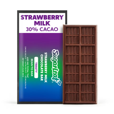 trinity blend thc chocolate bar strawberry milk